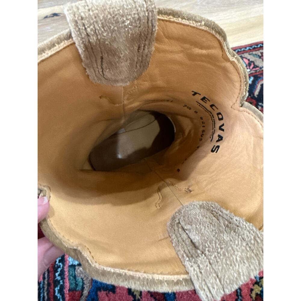 Tecovas Women's 7.5 Cowgirl Boot Cowboy The Sadie Suede Toasted Almond Brown - Picture 5 of 9